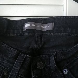 Levi's 524 Too Superlow black jeans